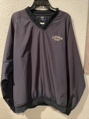 Callaway Golf by Nordstrom Black V-Neck Pullover Mens Size Extra Large